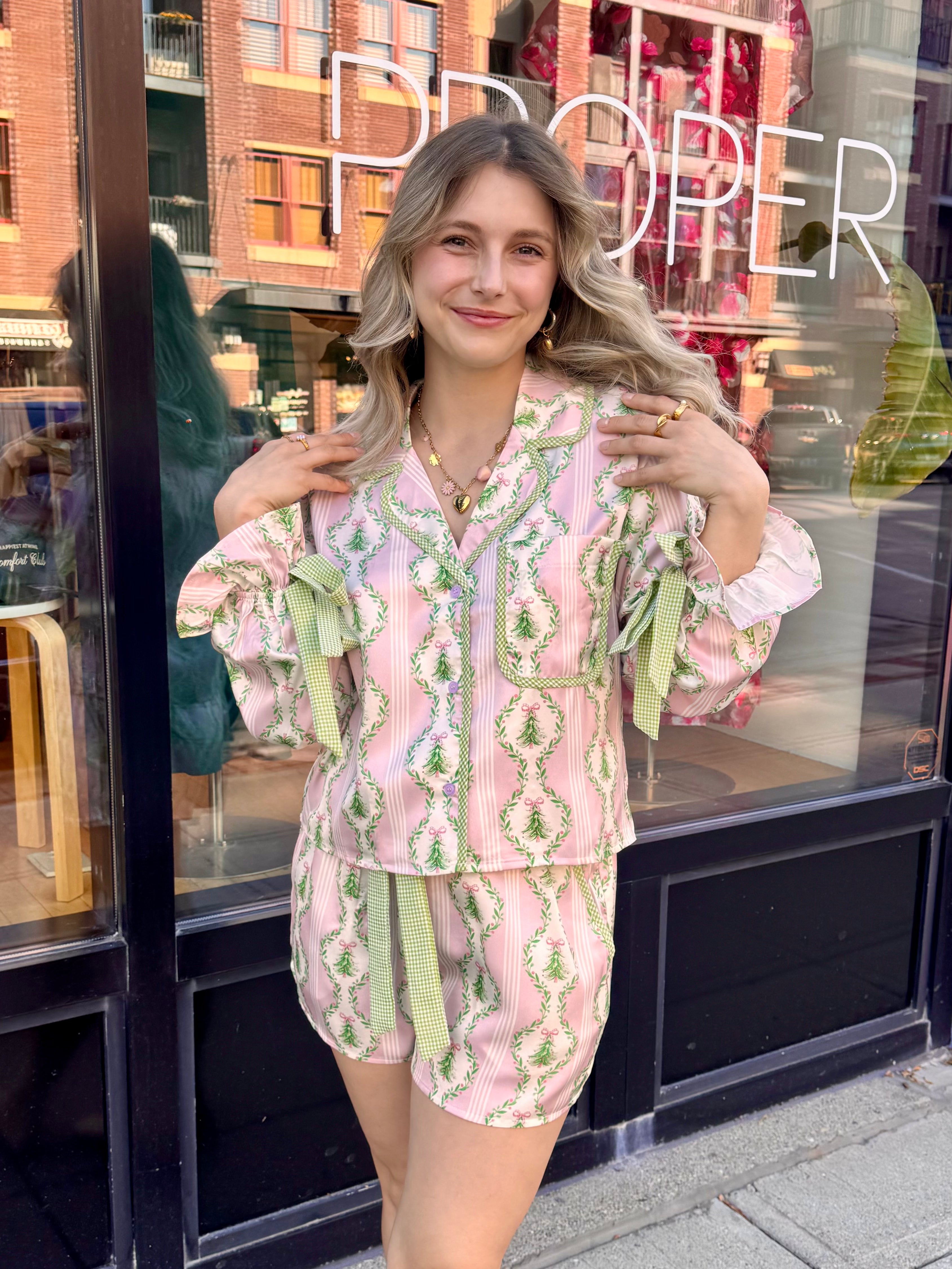 Christmas Tree Pajama Top