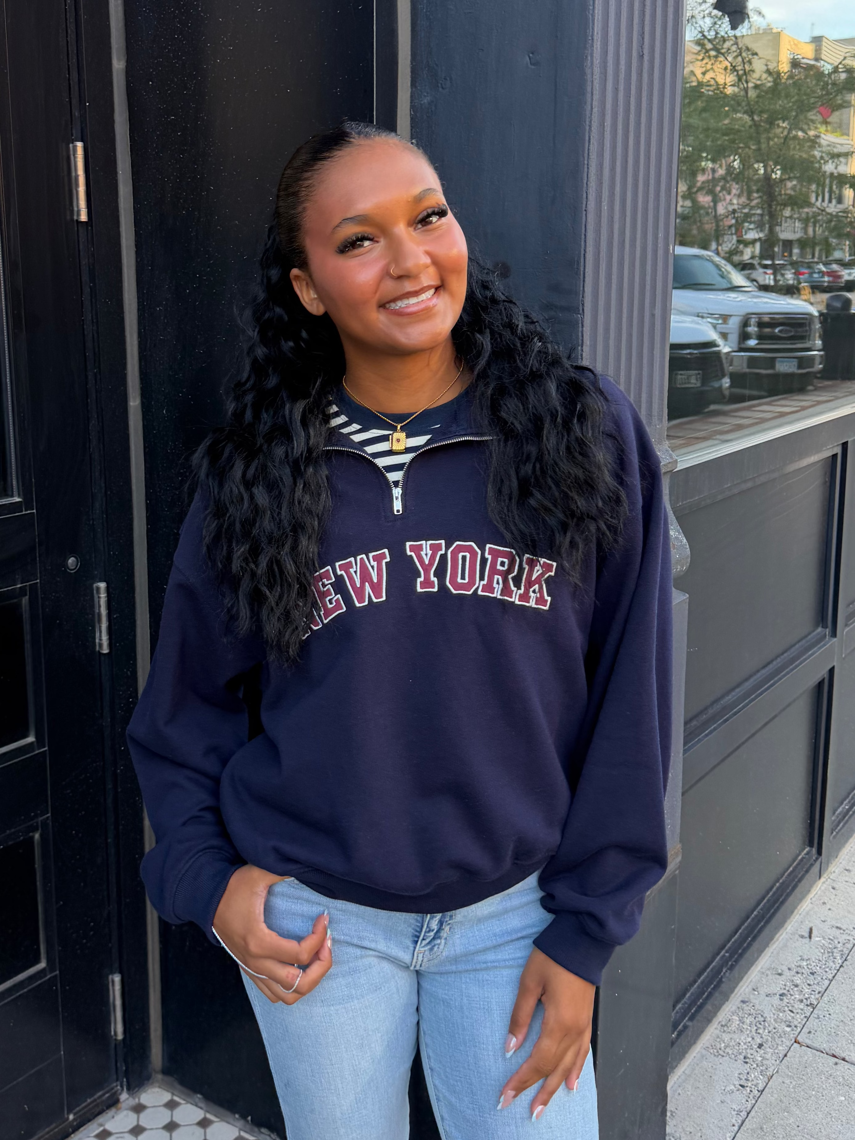 New York Half Zip Sweatshirt