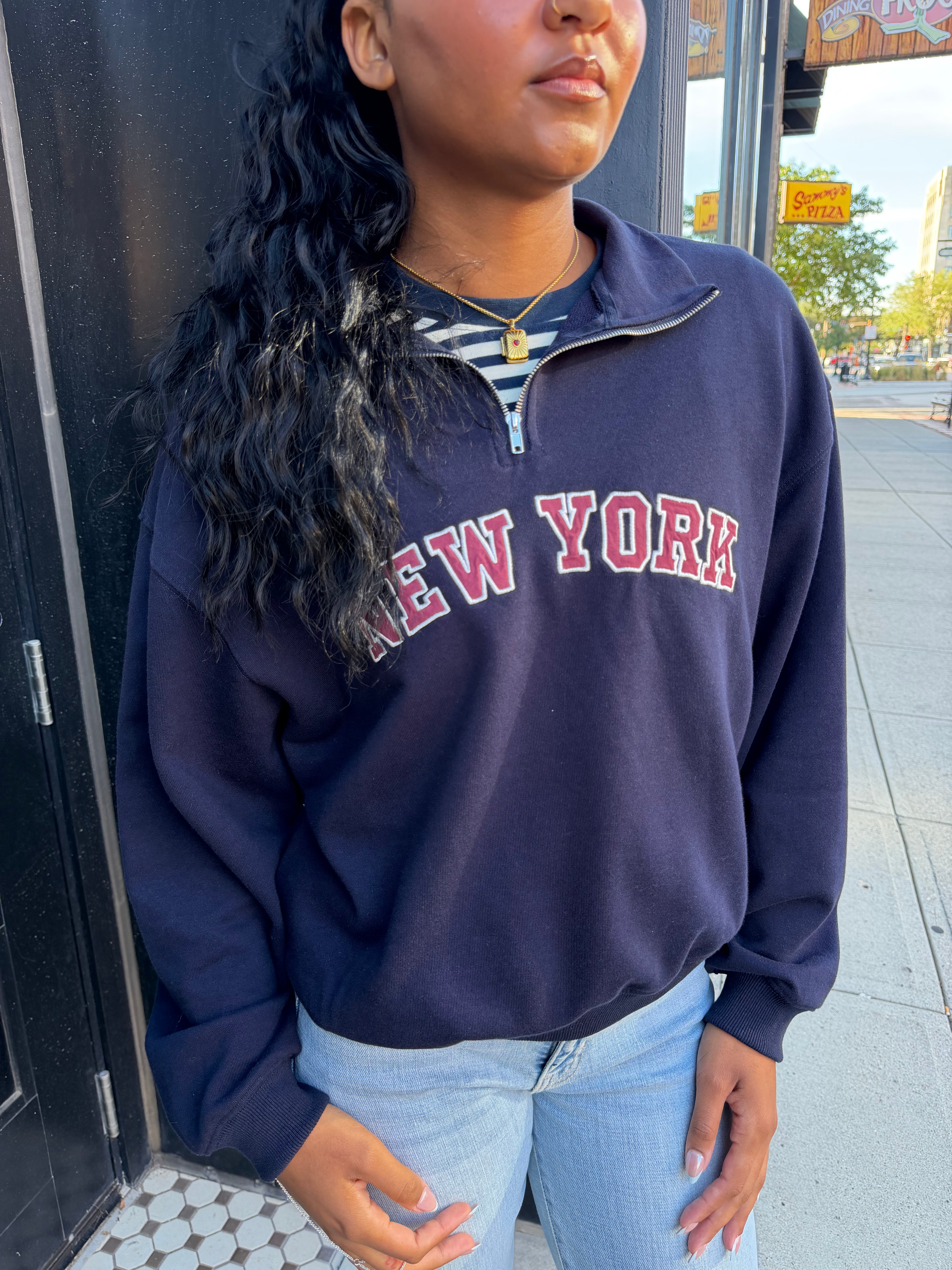 New York Half Zip Sweatshirt