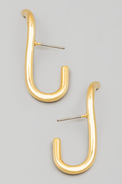 J Shape Post Earrings - Proper