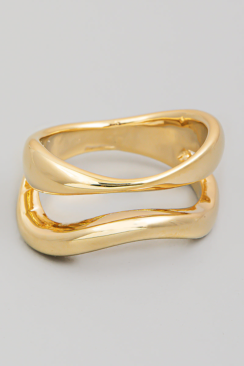 Warped Double Line Ring - Proper