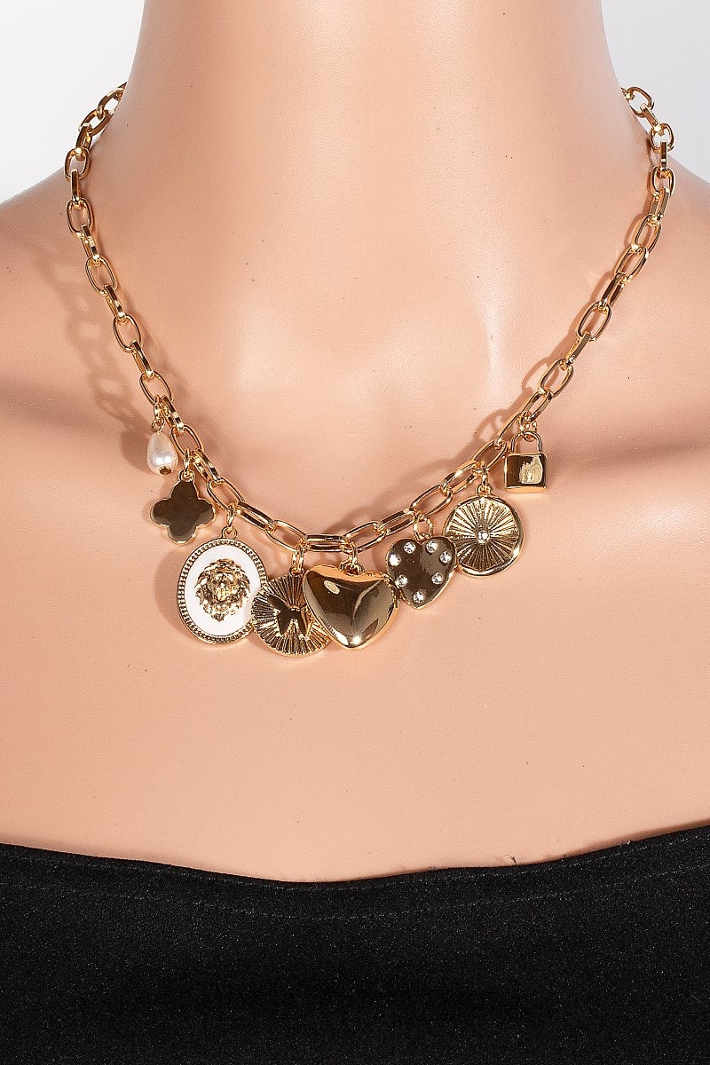 Hearts & Clovers Charm Necklace