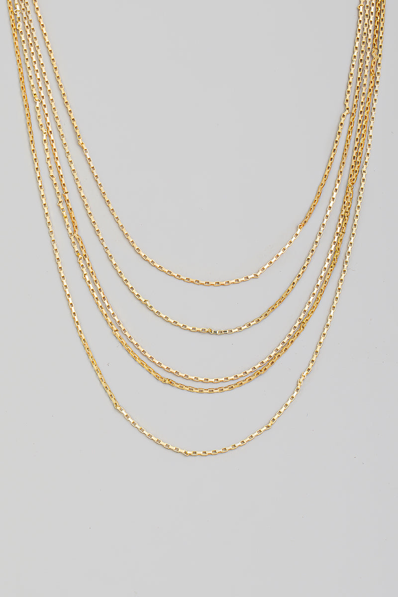 Layered Box Chain Necklace - Proper