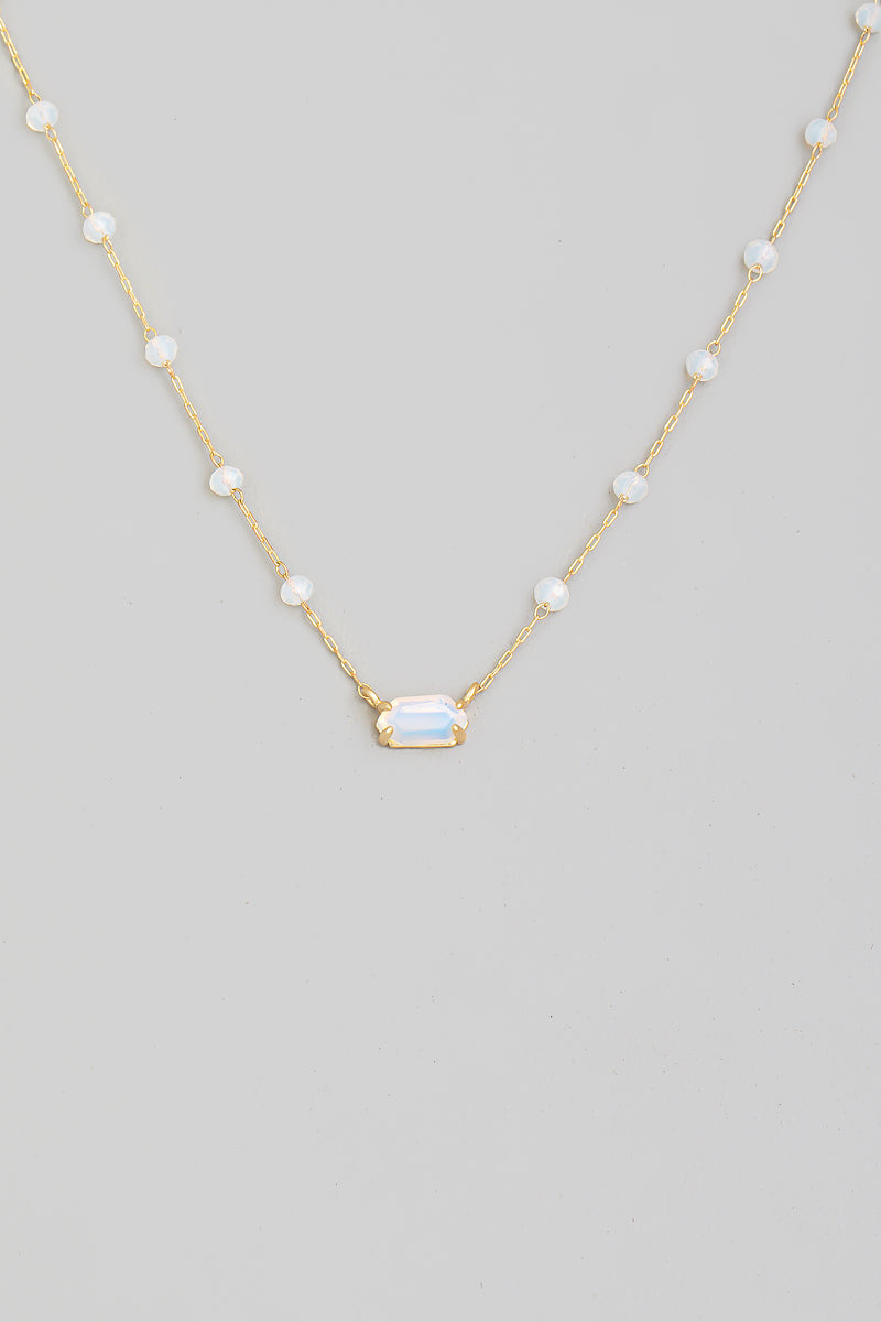 Faceted Bead & Chain Necklace - Proper