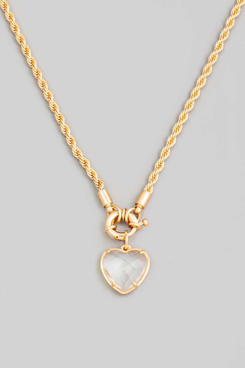 Clear Heart Necklace - Proper