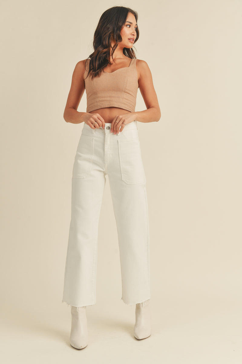 Off White HR Utility Wide Leg Jeans - Proper