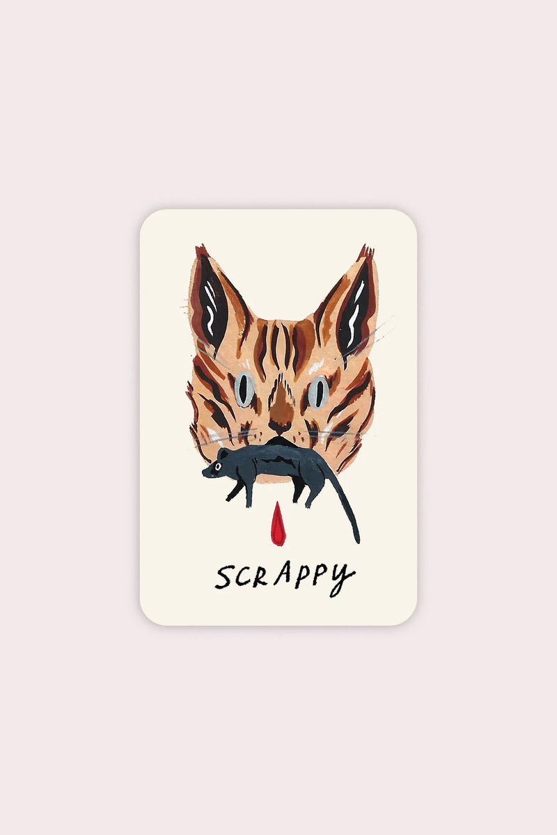 Scrappy Cat Vinyl Sticker - Proper