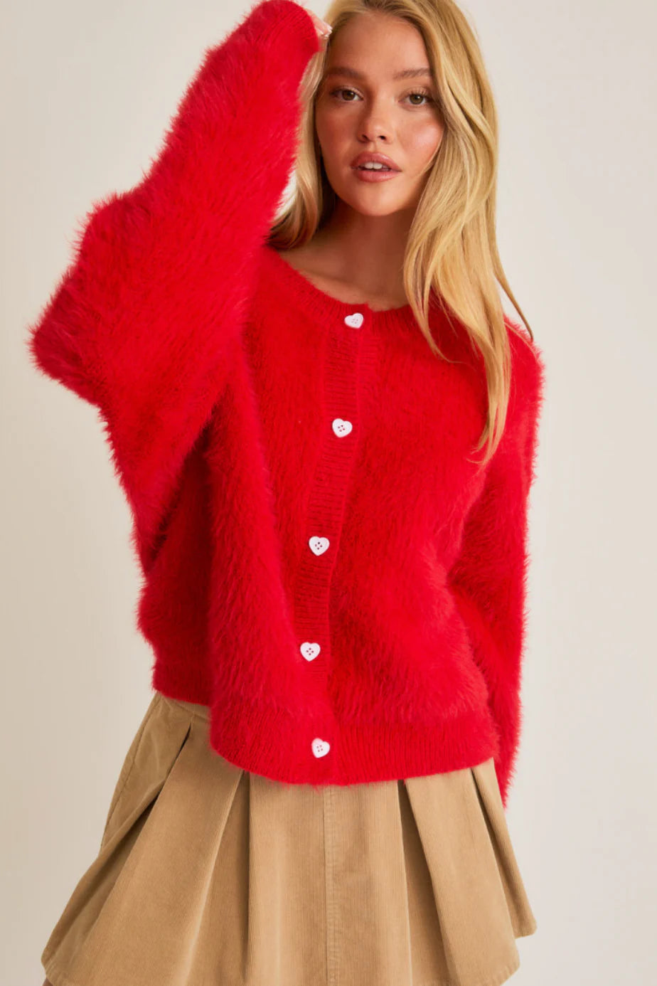 Heart Button Cardigan - Proper