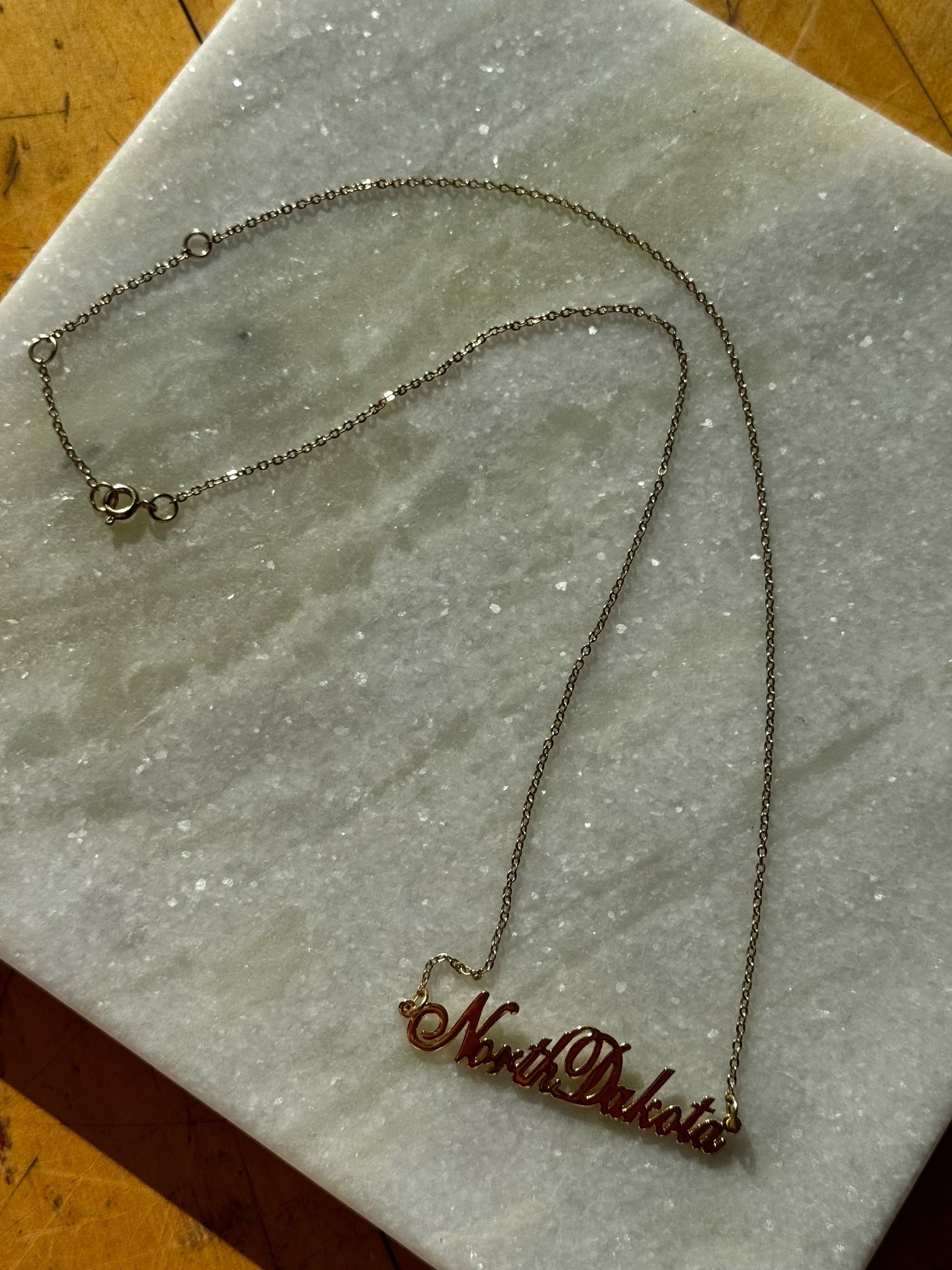 State Name Necklace