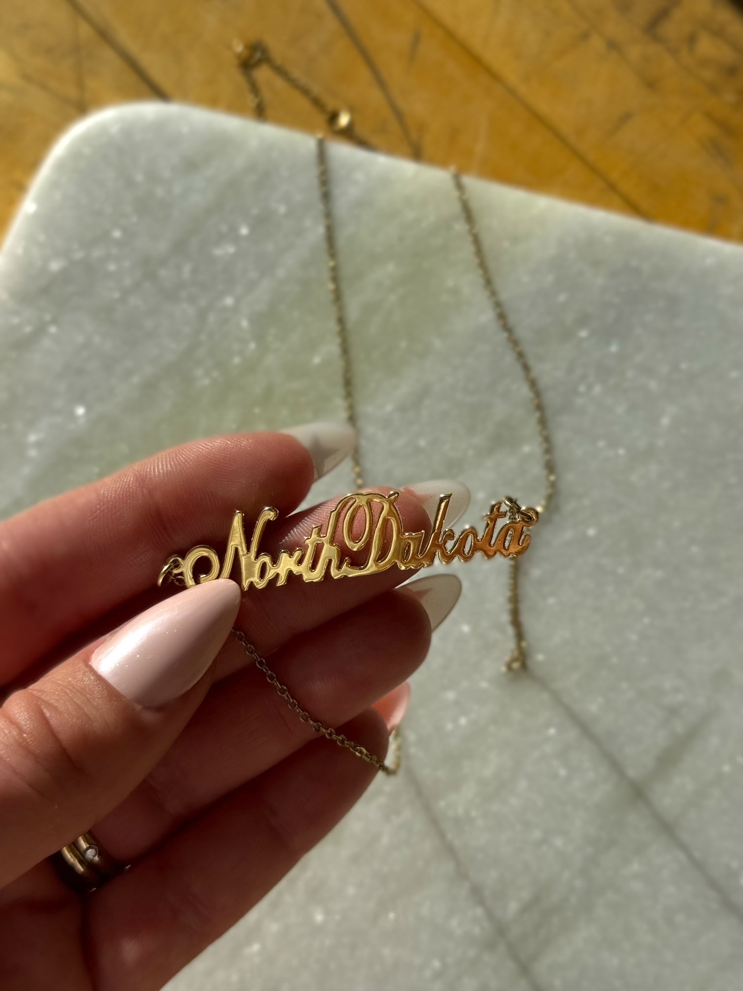 State Name Necklace