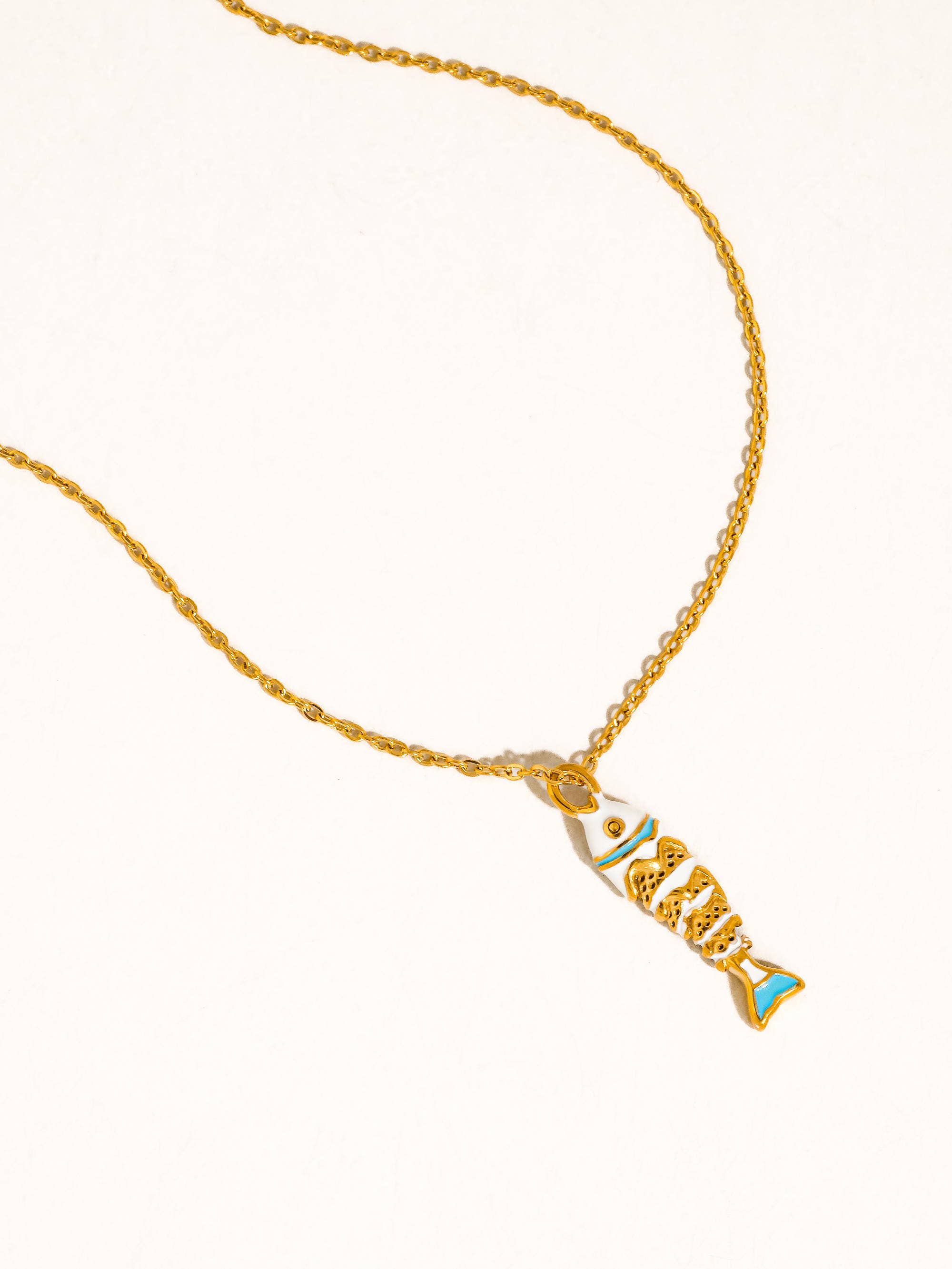 Laguna Enamel Fish Pendant Necklace