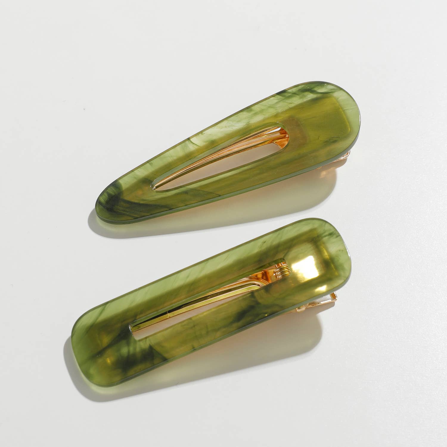 Gemma Green Hair Clip Set