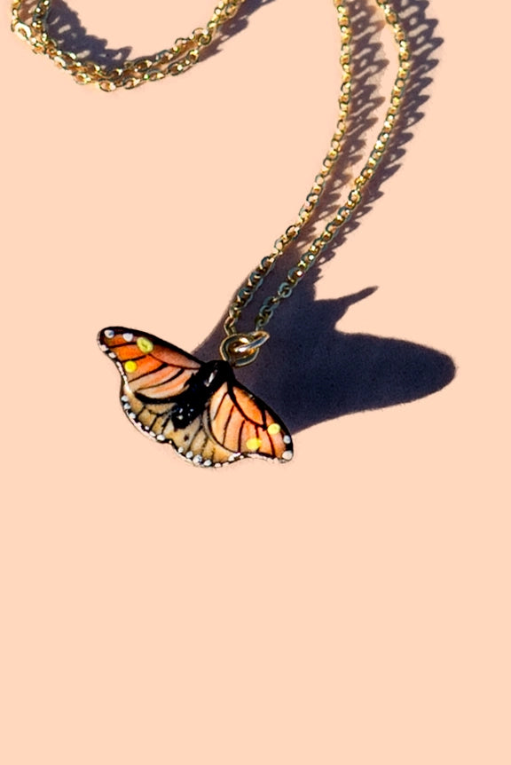 Tiny Flutter Monarch Necklace - Proper