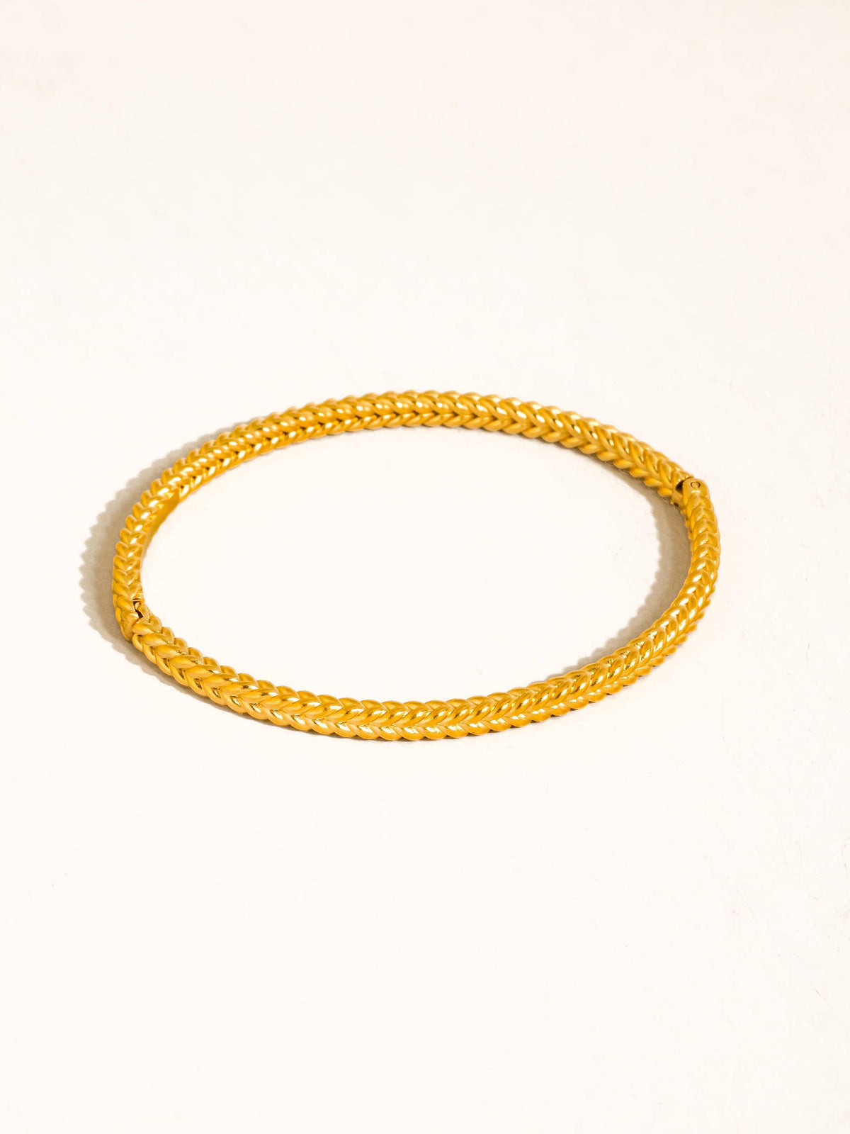 Collins 18K Gold Non-Tarnish Textured Bangle Bracelet - Proper