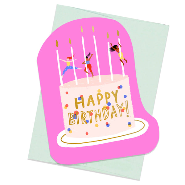Circus Cake - Shaped Birthday Card - Proper