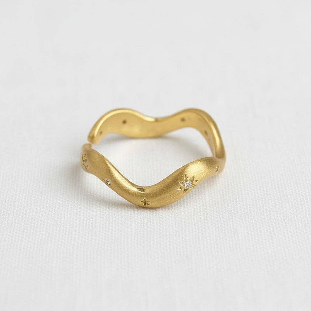 Wave Matte Ring