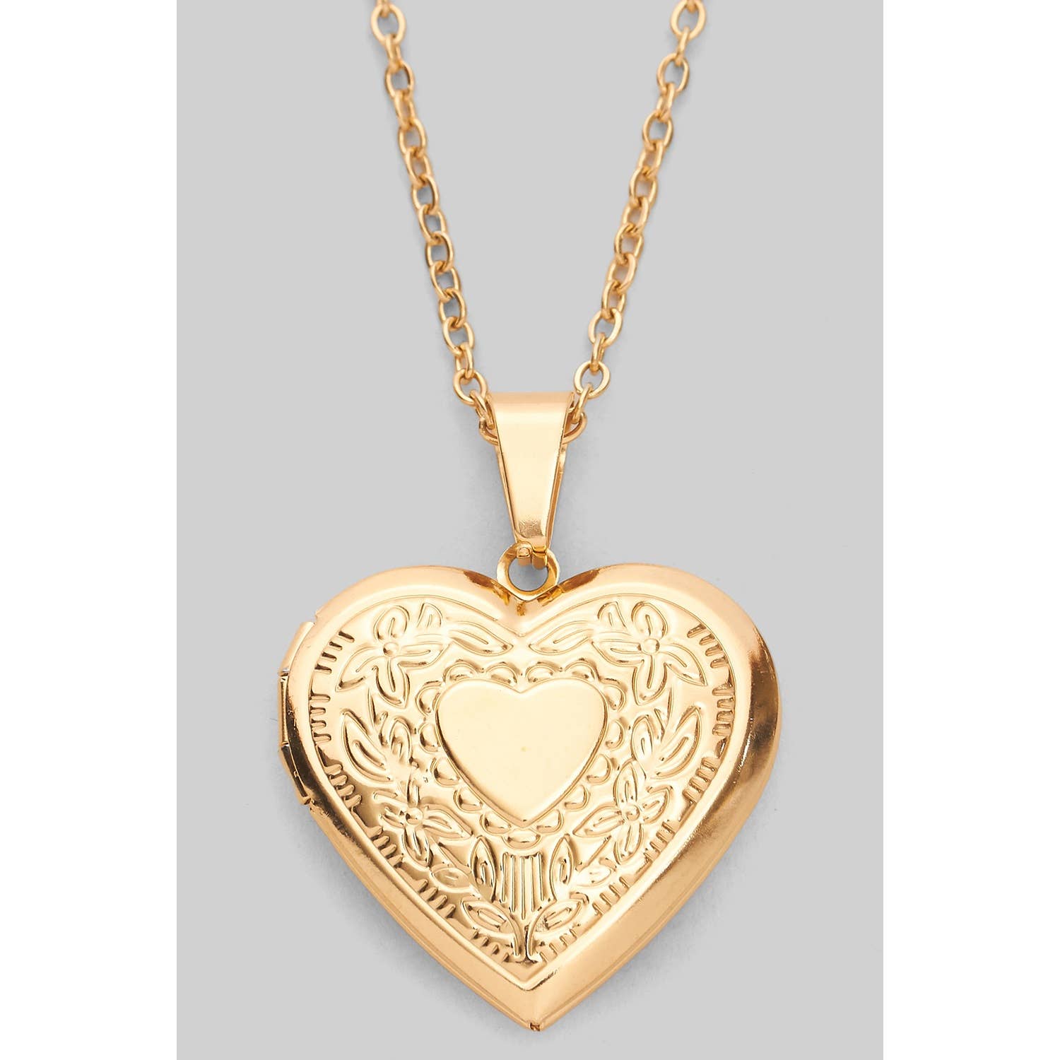 Engraved Heart Locket Necklace - Proper
