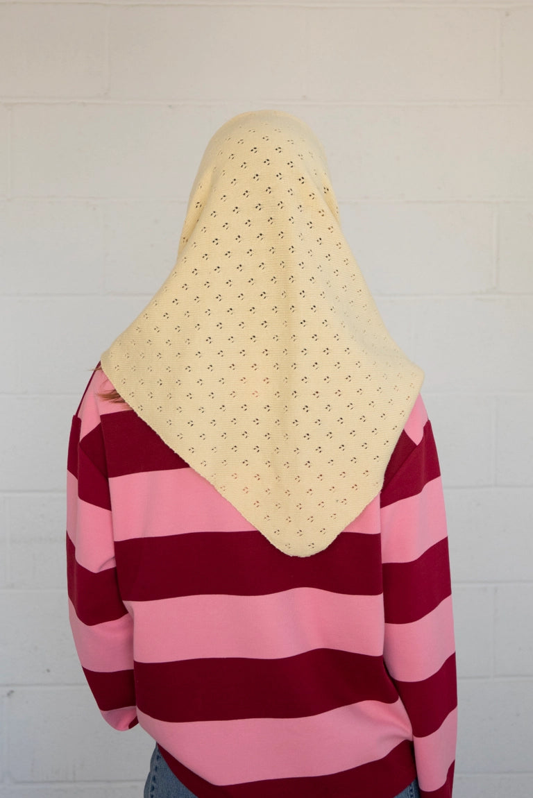 Pointelle Triangle Scarf - Proper