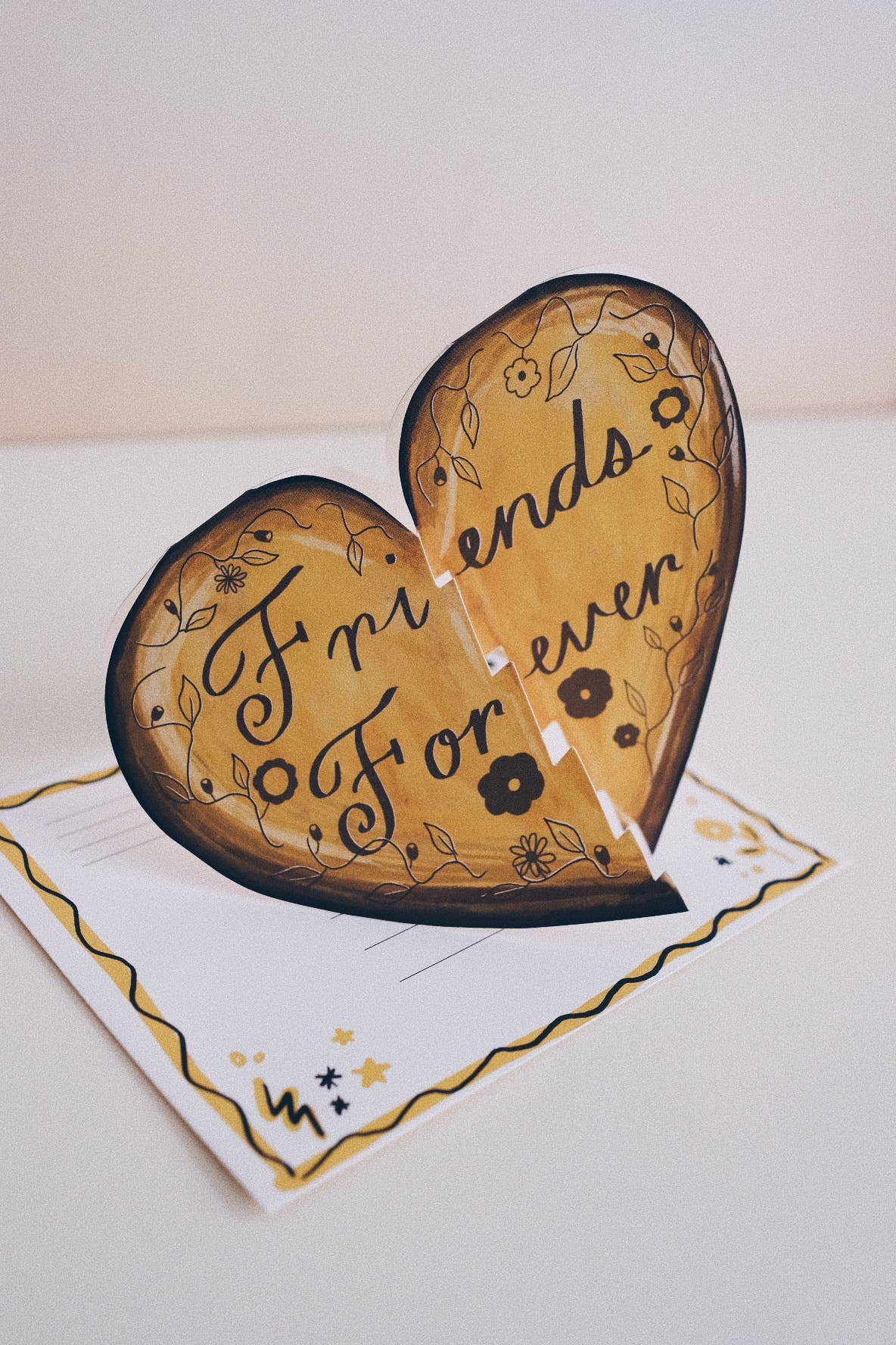 Friends Forever Heart Die Cut Card