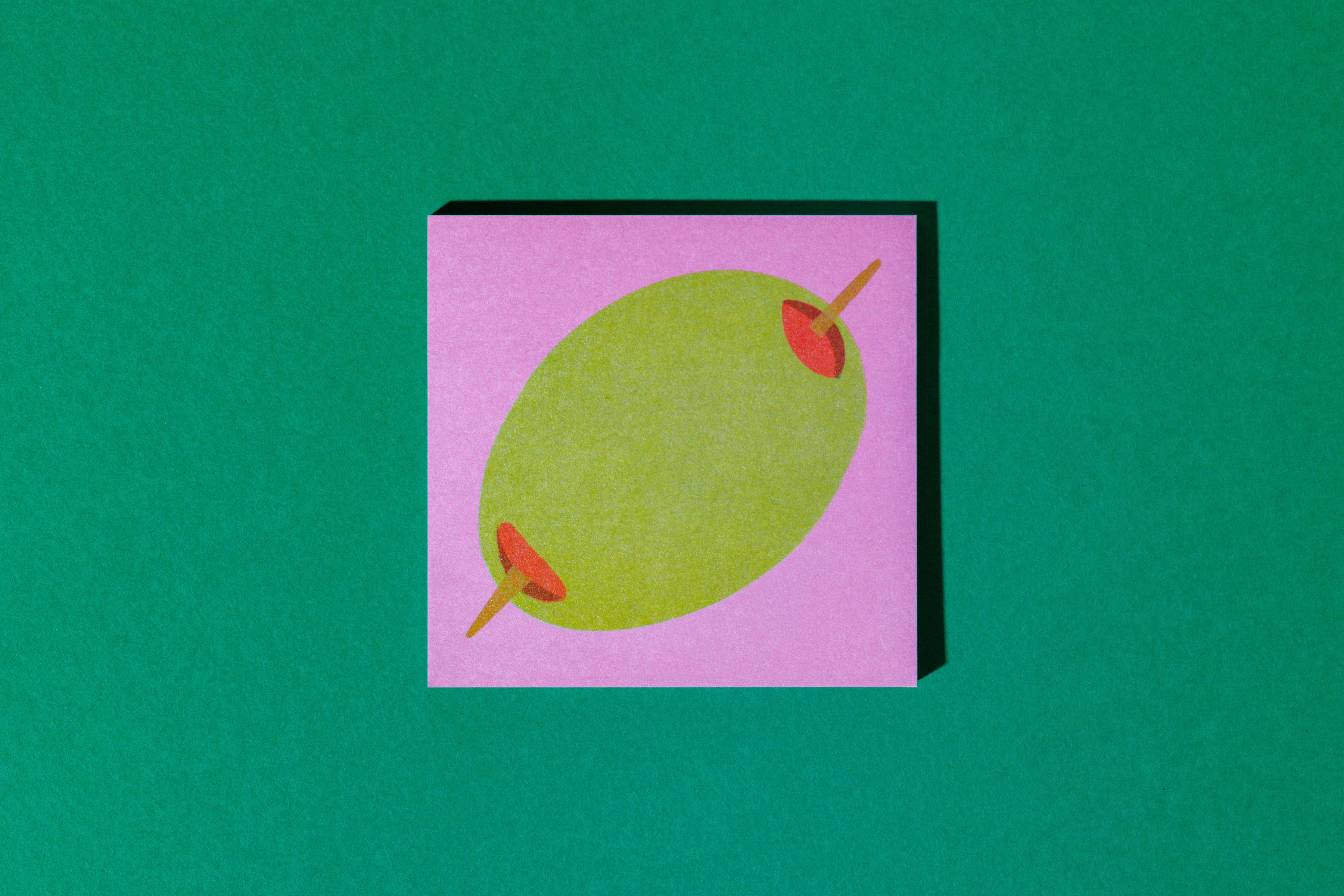 Olive Sticky Notes - Proper