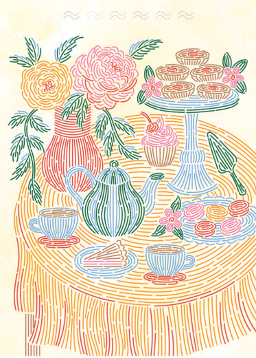 FlowArt Trace -by-Line Brunch in Bloom - Proper