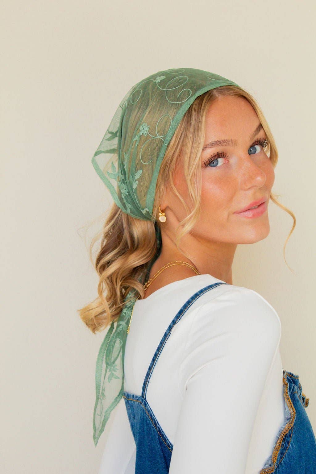 Jade Lace Hair Scarf - Proper
