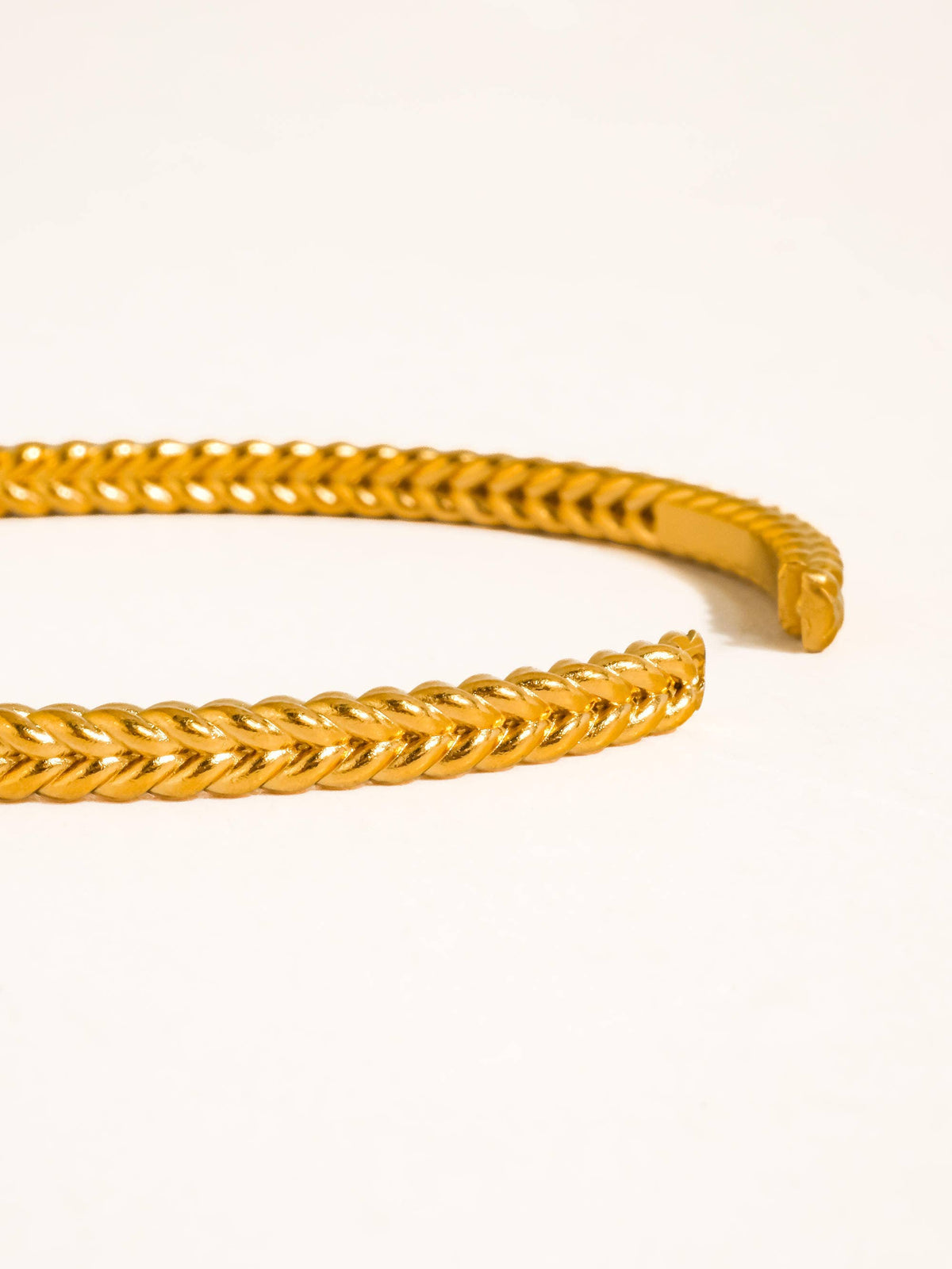 Collins 18K Gold Non-Tarnish Textured Bangle Bracelet - Proper