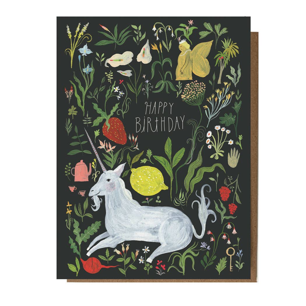 Happy Birthday Unicorn Greeting Card - Proper