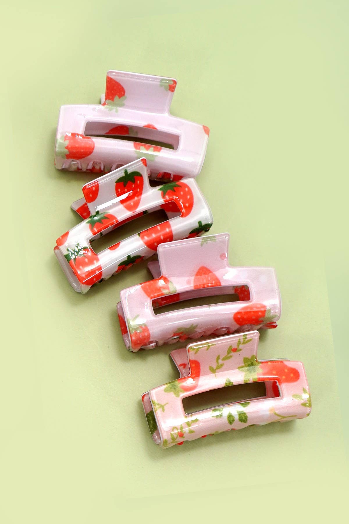 Set of 4 Mini Patterned Hair Claw Clips