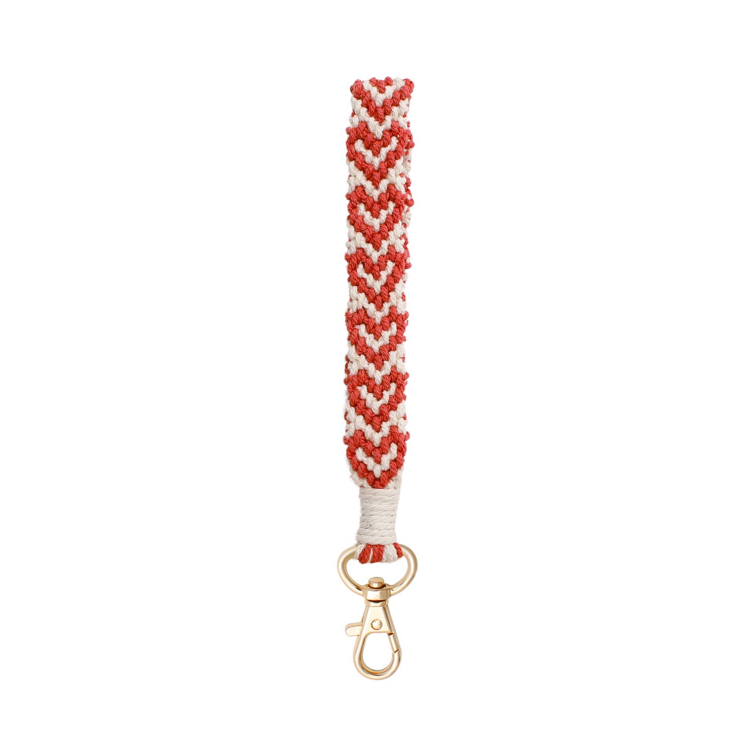 Macrame Braided Heart Wristlet Keychain - Proper