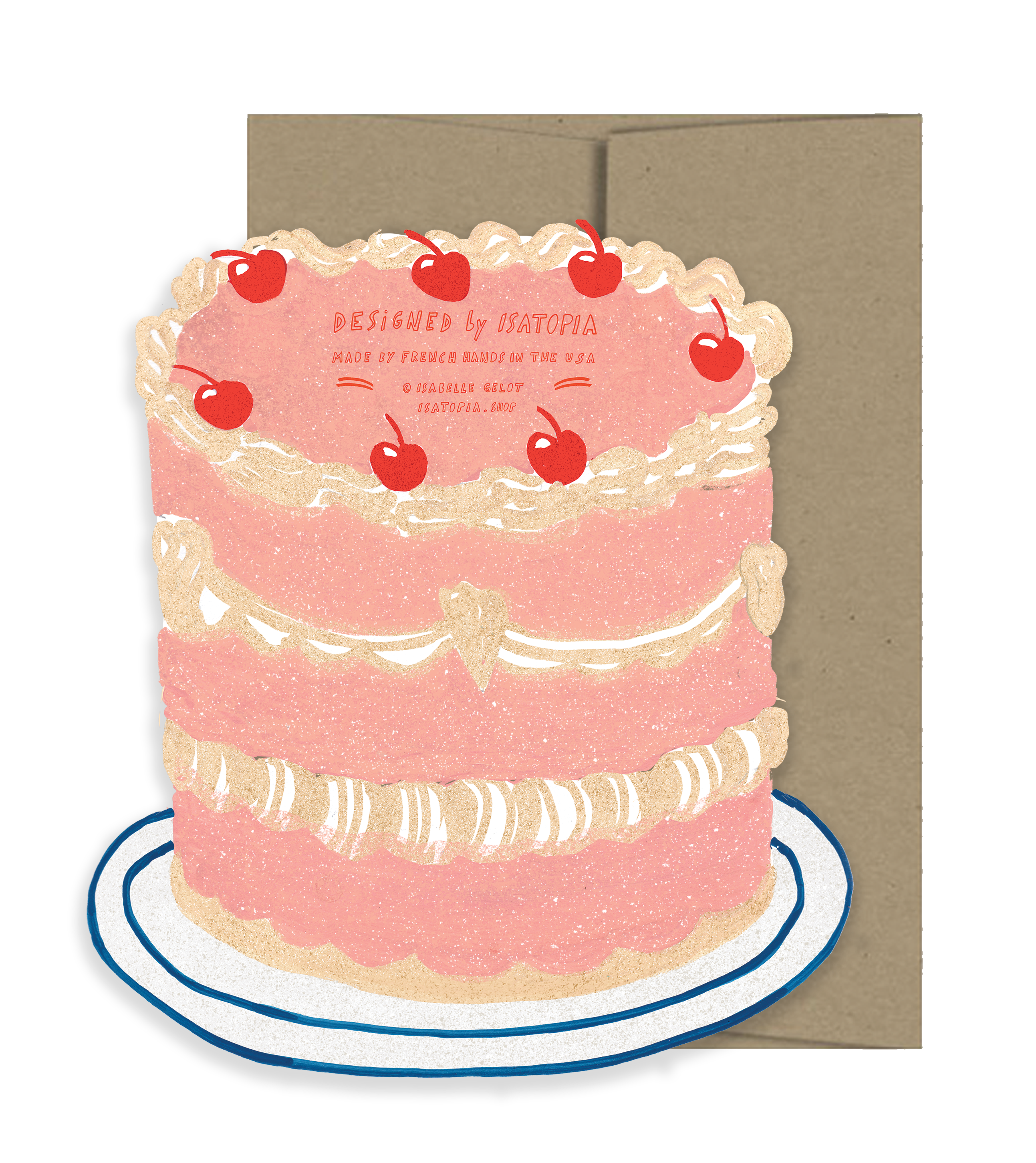 Party Cake Die Cut Card - Proper