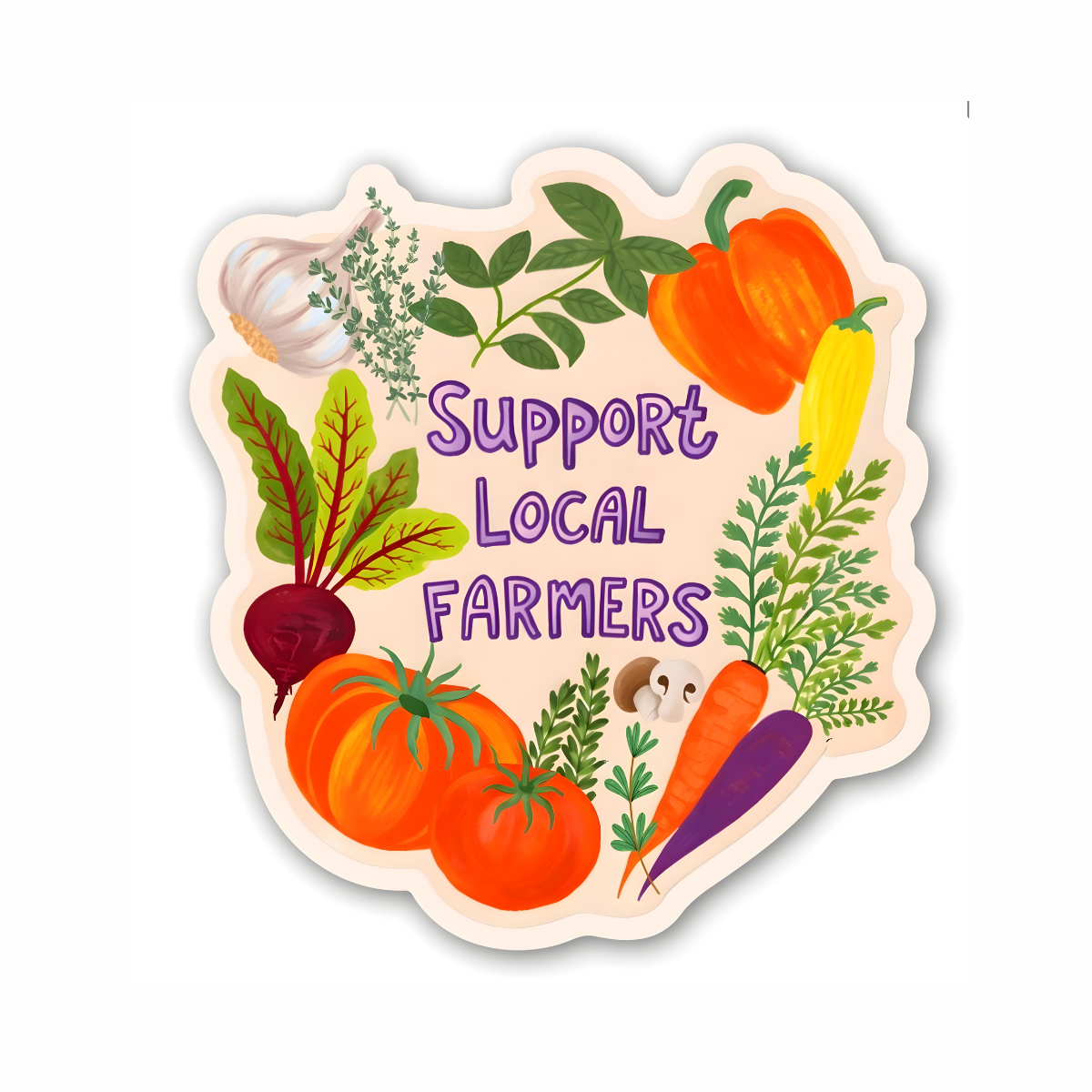 Support Local Farmers Sticker – Farm Fresh Produce - Proper