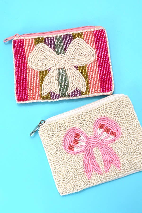 Bow Beaded Coin Purse - Proper