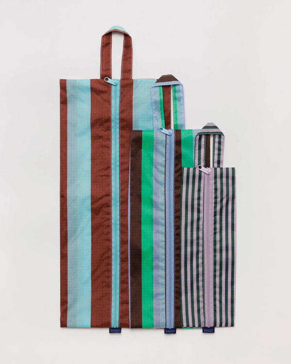 Baggu 3D Zip Set - Vacation Stripe Mix - Proper