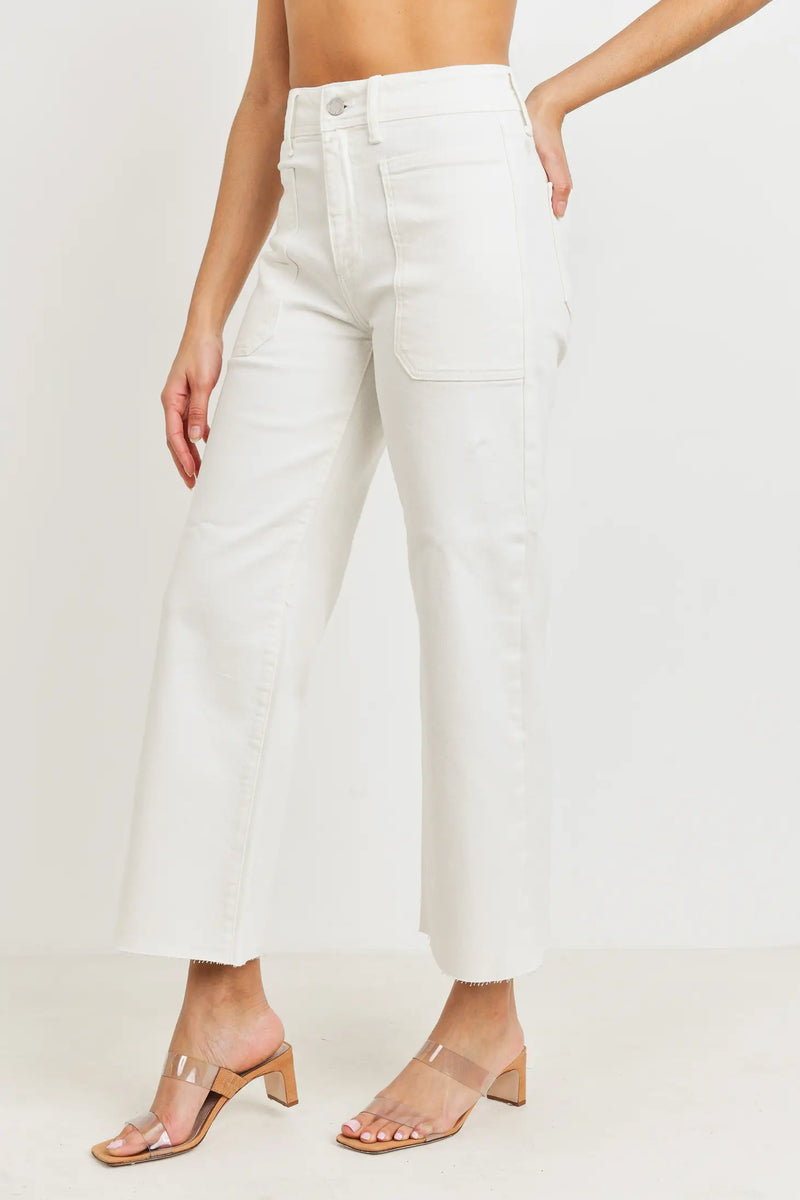 Off White HR Utility Wide Leg Jeans - Proper