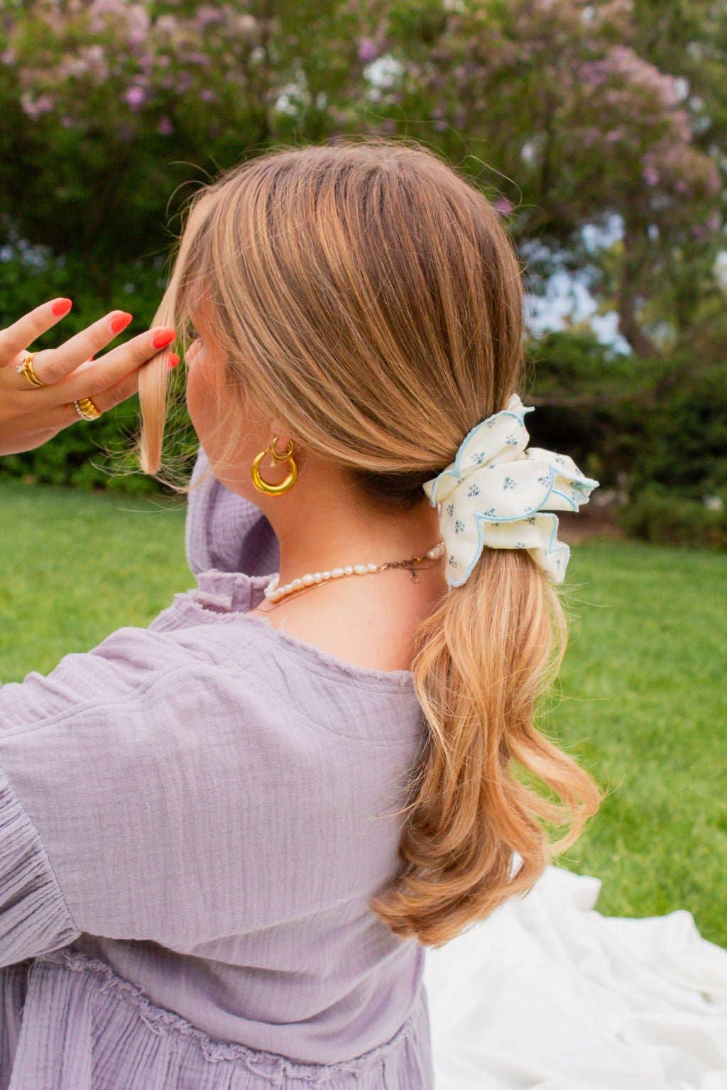 Scallop Double Ruffle Scrunchie - Proper