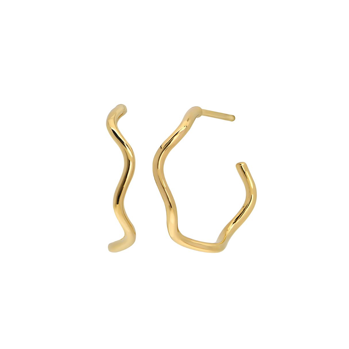 Hailey Wavy Hoop Earrings - Proper