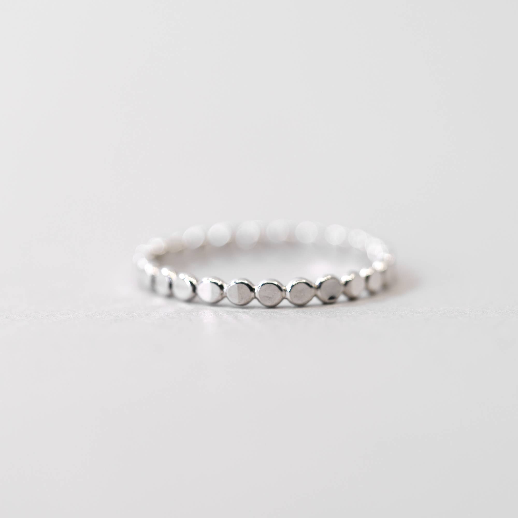 Coin Hammered Disc Ring - Proper
