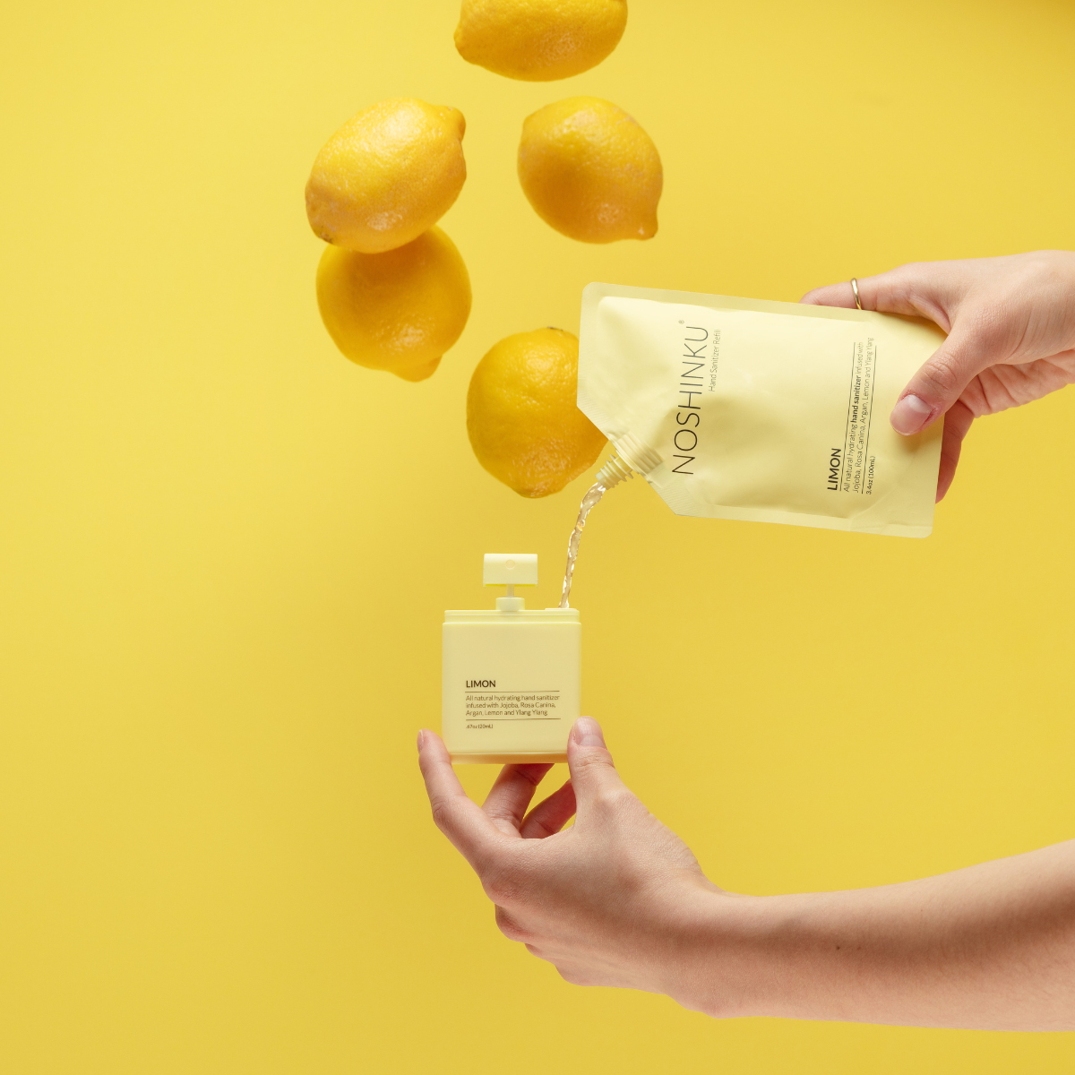 Refillable Lemon Ylang-Ylang Moisturizing Pocket Sanitizer - Proper