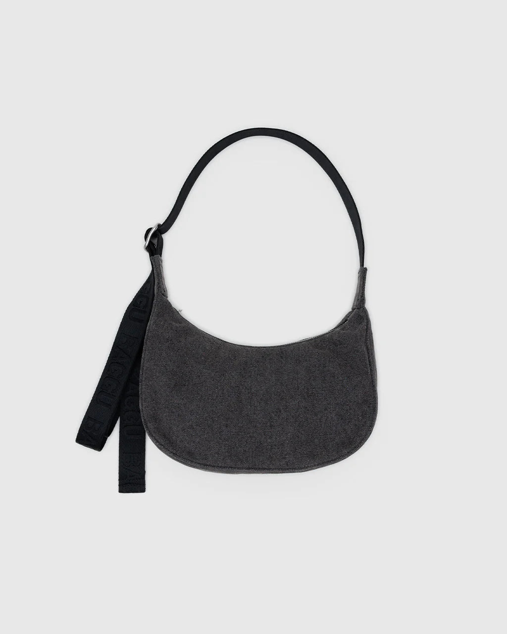 Baggu Small Nylon Crescent Bag - Washed Black Denim - Proper