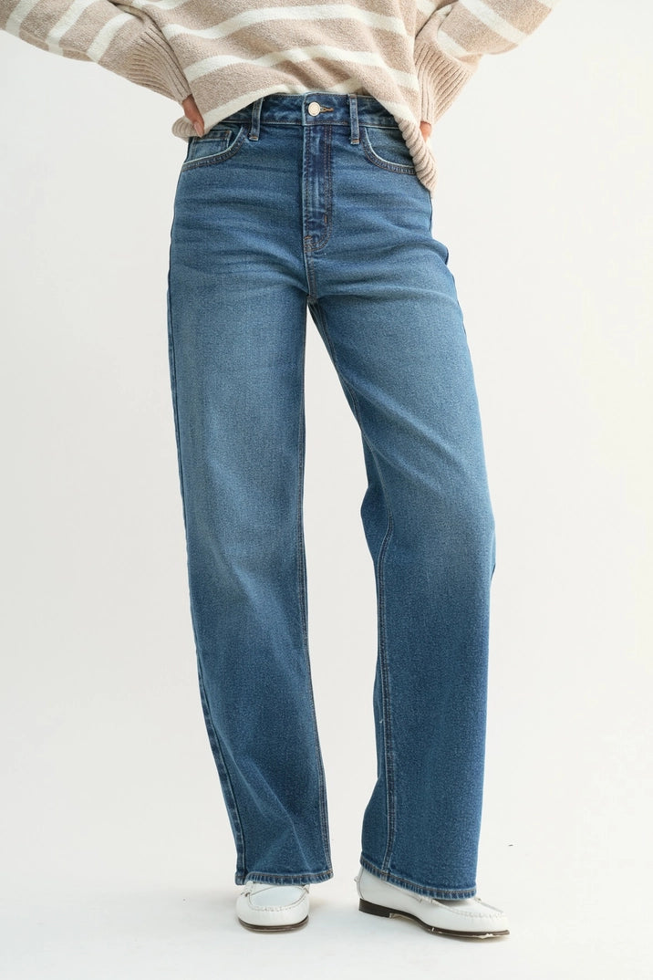High Rise Straight Jeans