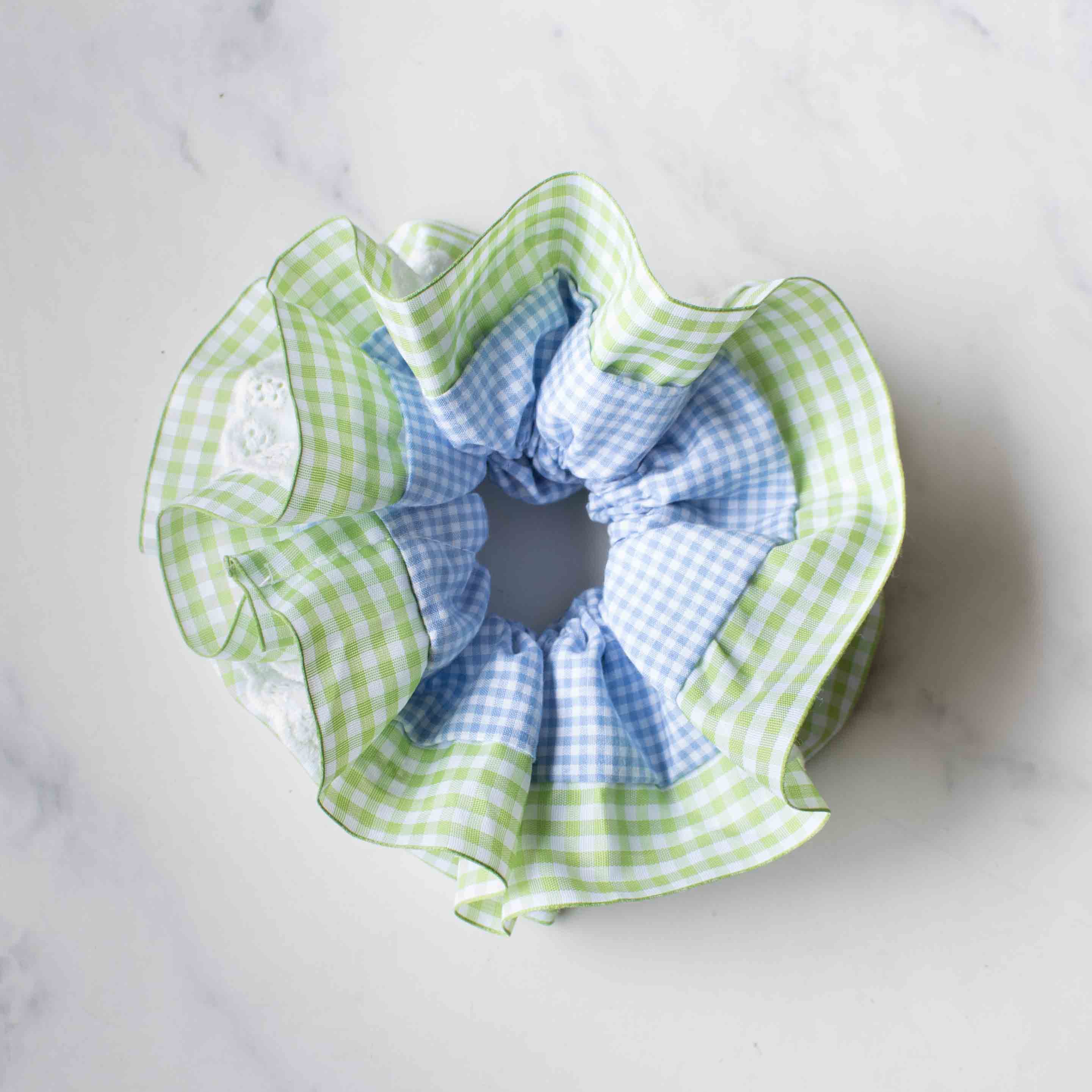 Checkered Mix Hair Scrunchie