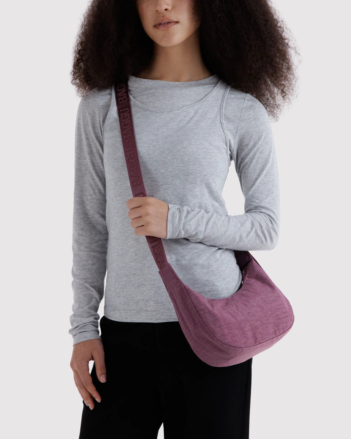 Baggu Small Nylon Crescent Bag -  Wild Plum