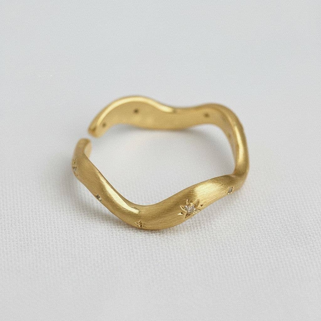 Wave Matte Ring