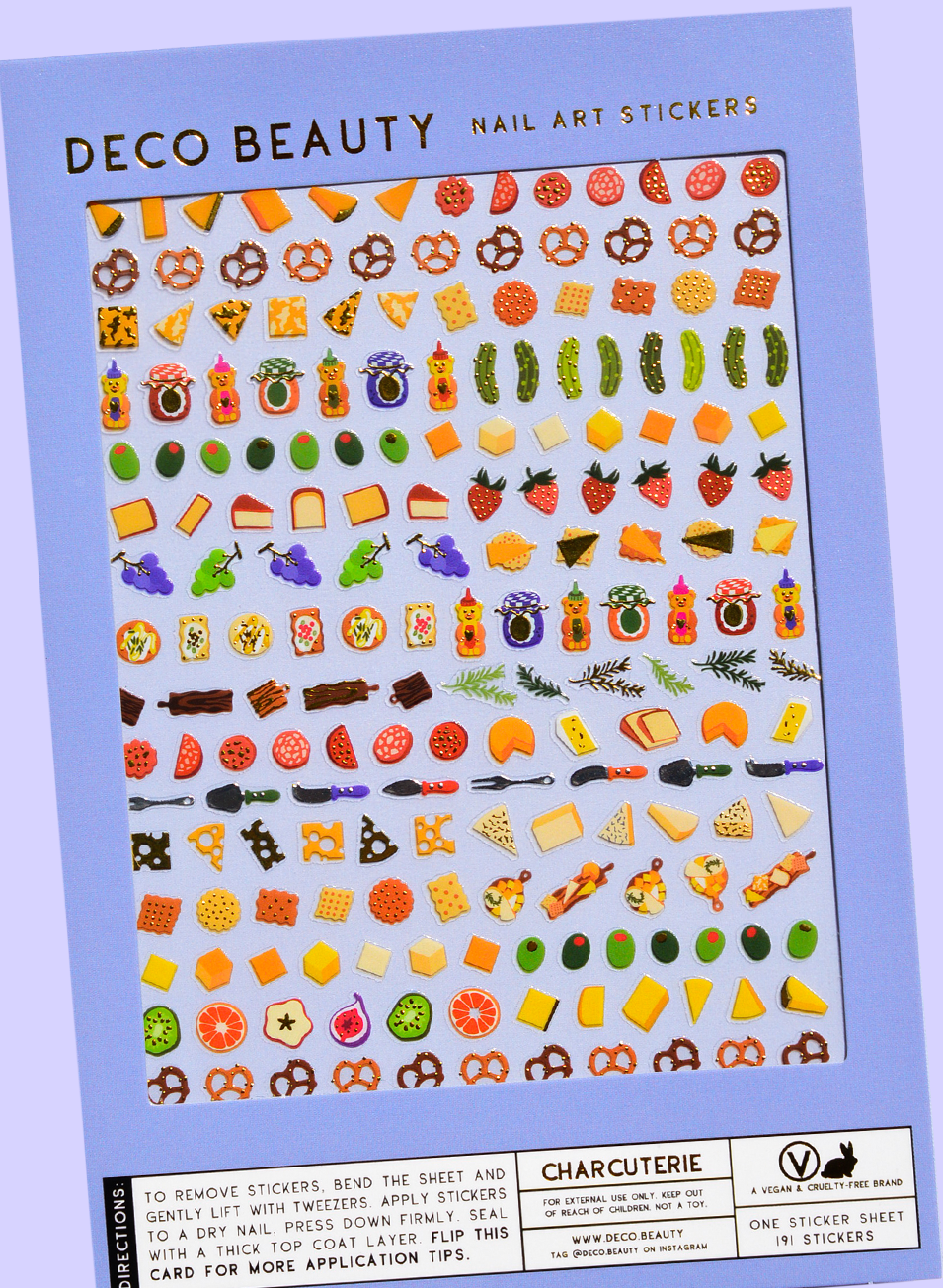 Nail Art Stickers - Charcuterie