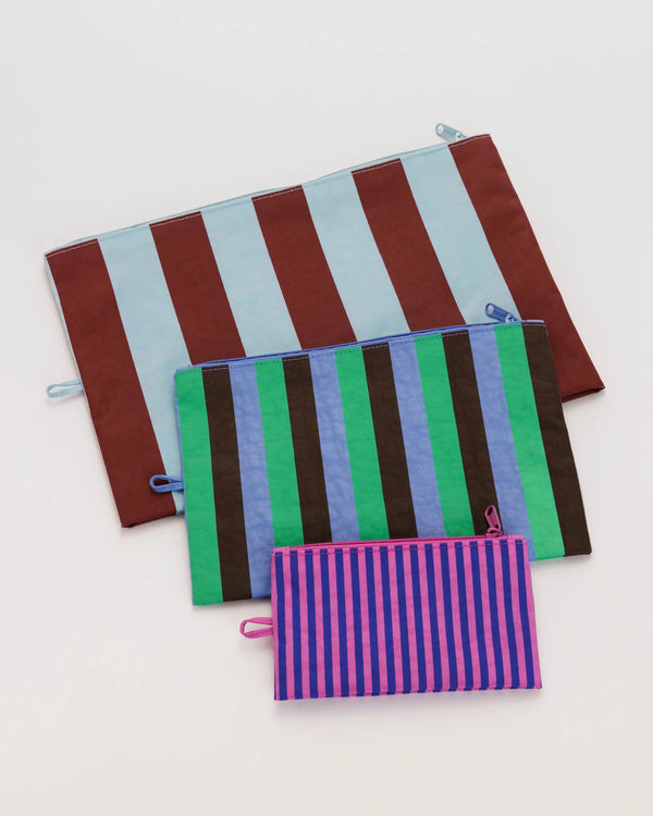 Baggu Go Pouch Set - Vacation Stripe Mix - Proper