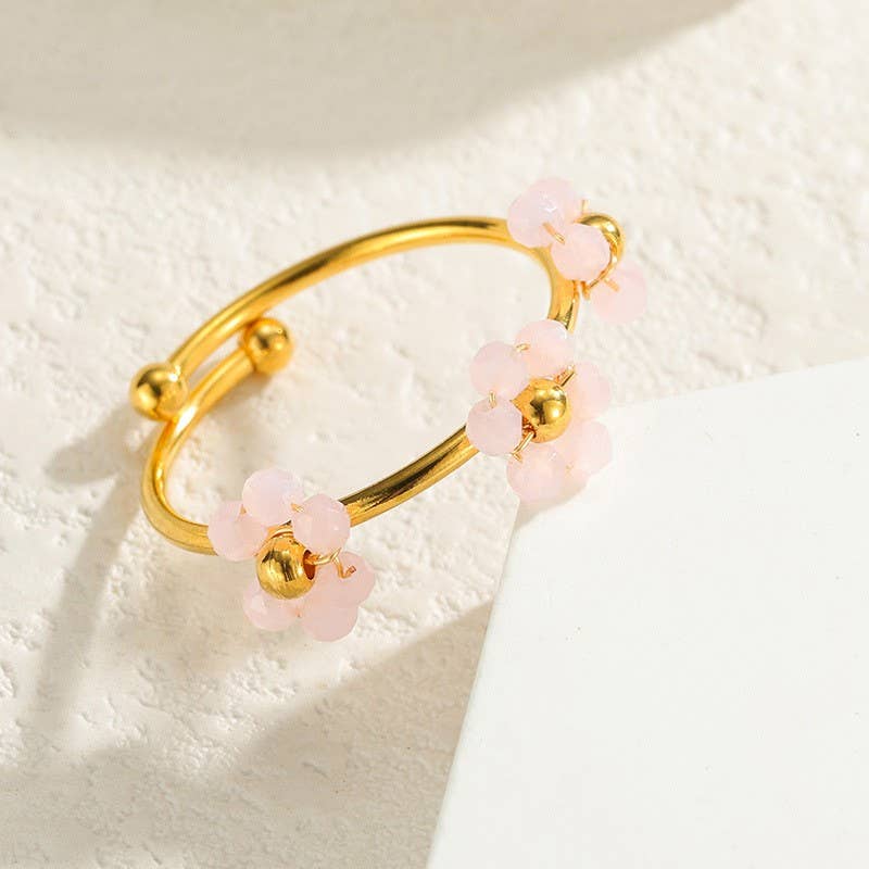 18K STAINLESS STEEL TARNISH FREE FLOWER RINGS | 40R122 - Proper