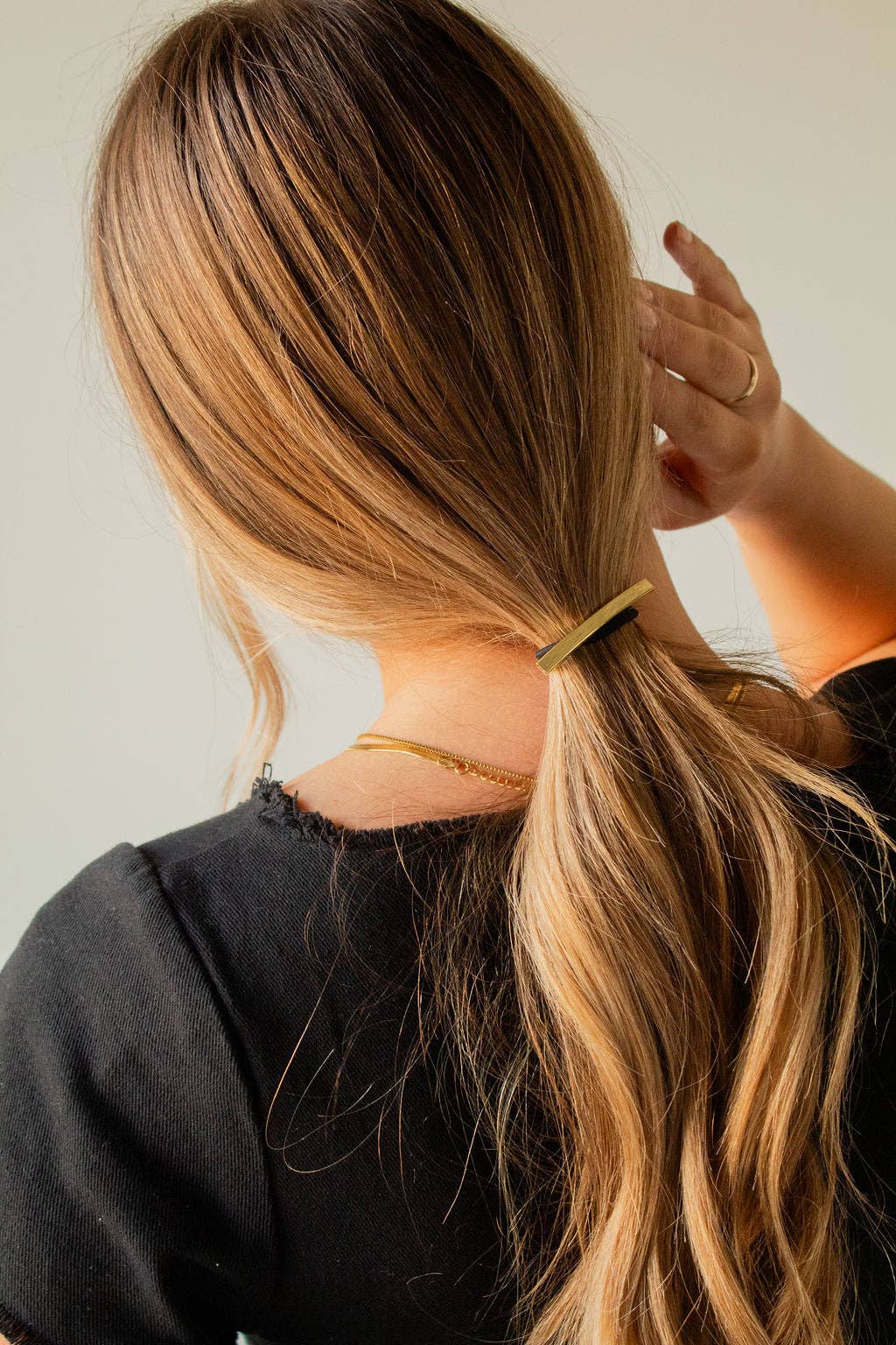 Skinny Gold Bar Hair Tie - Proper