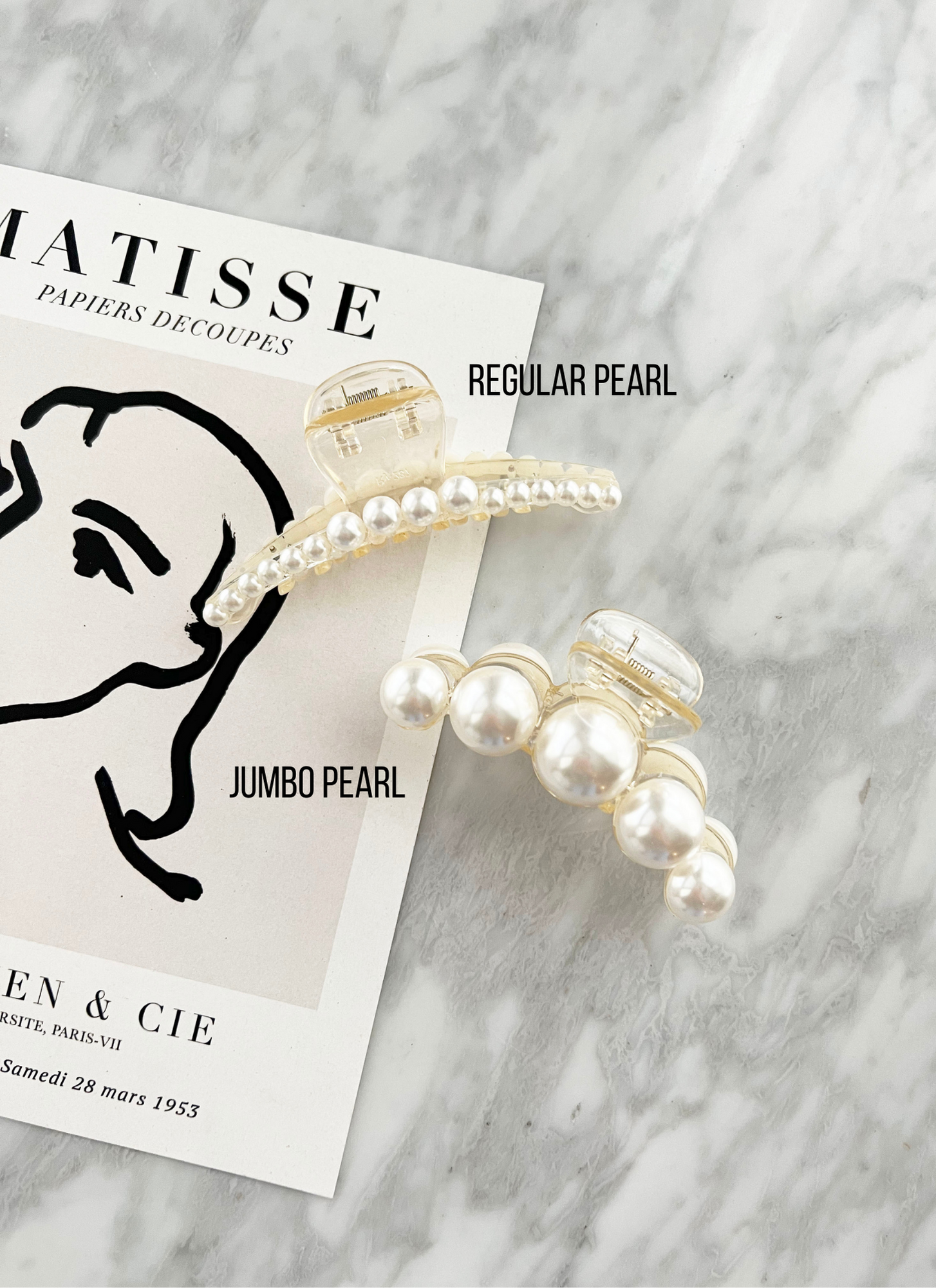 Pearl 3.5" Hair Clips, Hair Claw (FIONA/FIBI) - Proper