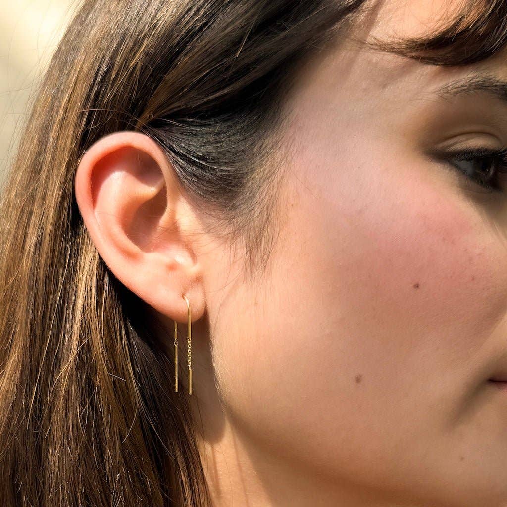 Minimal Threader Earrings - Proper